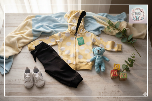 Polka Dot Hooded Winter Co-Ord Set for Babies
