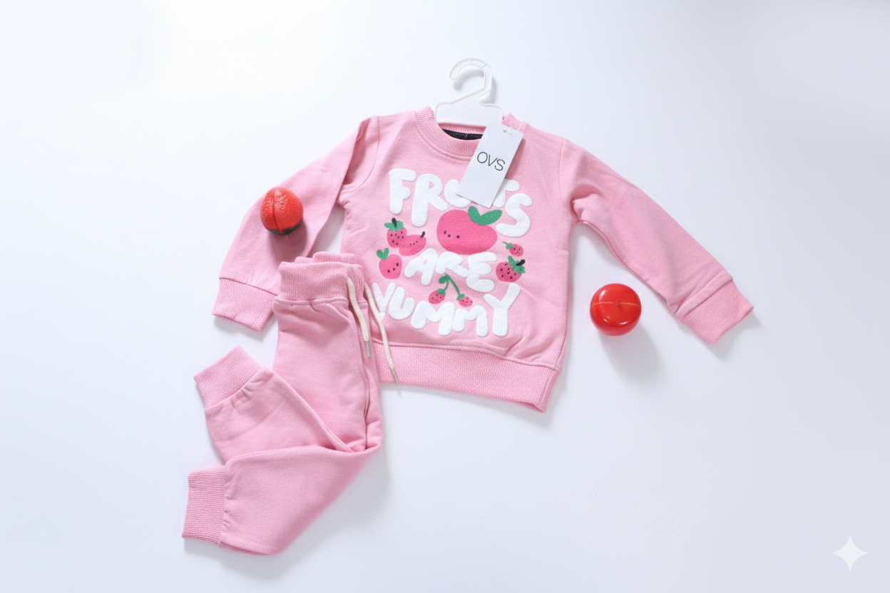 Strawberry Sweet Cotton Cozy Co-Ord Set for Babies