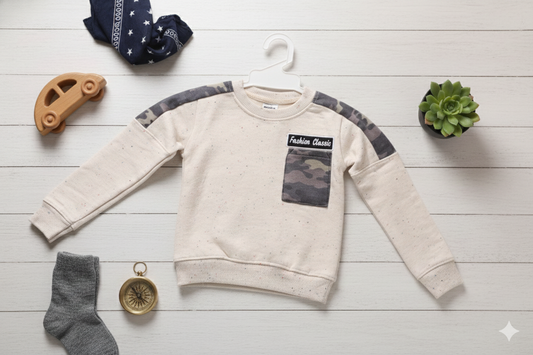 Little Commander Cotton Camo Co-Ord Set for Babies – photo 2
