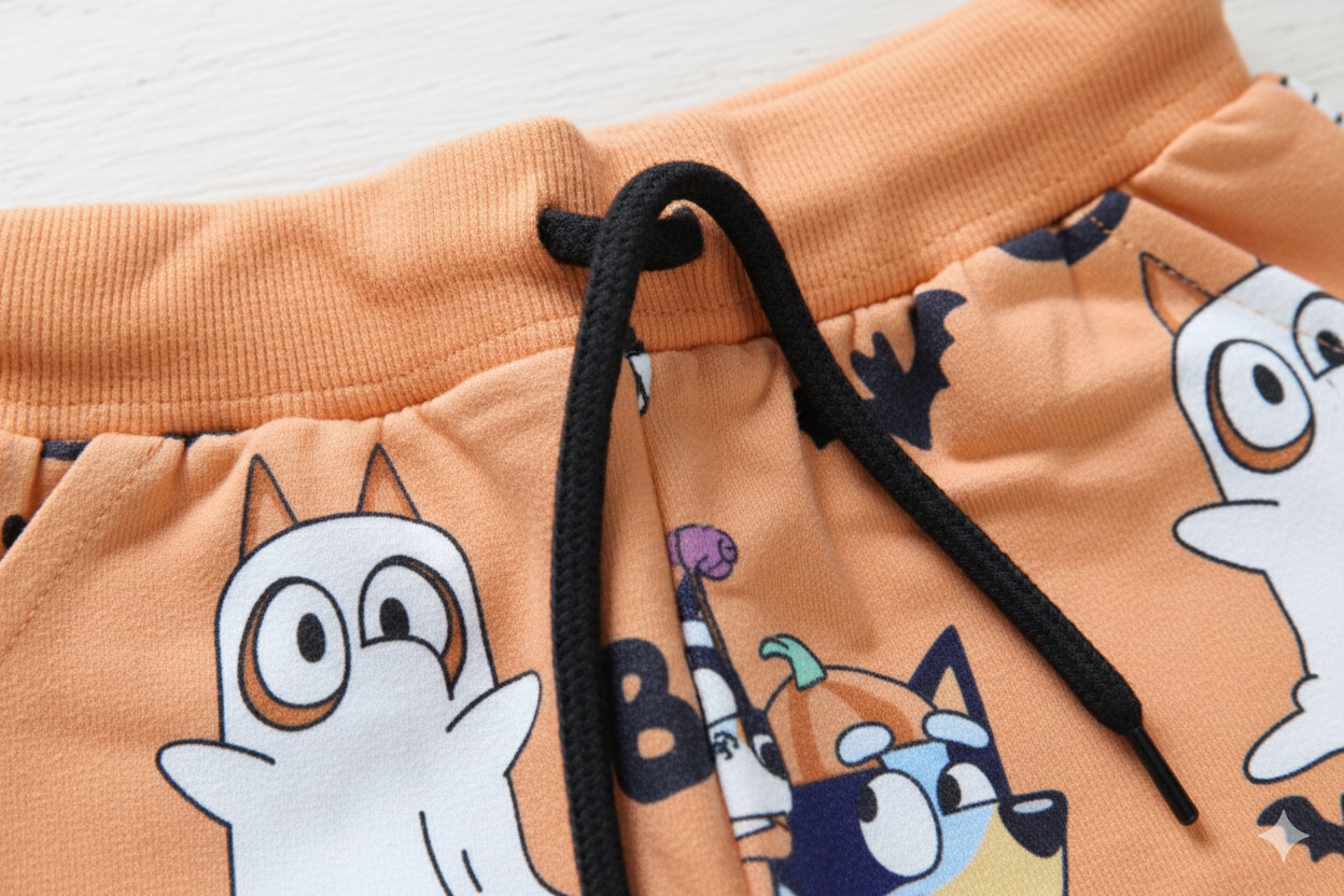 Spooky Bluey Printed Cotton Co-Ord Set for Babies