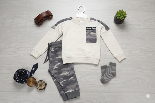 The "Little Commander" Camo Coord Set