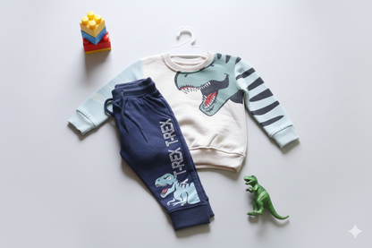 T-Rex Winter Cotton Baby Co-Ord Set for Toddlers