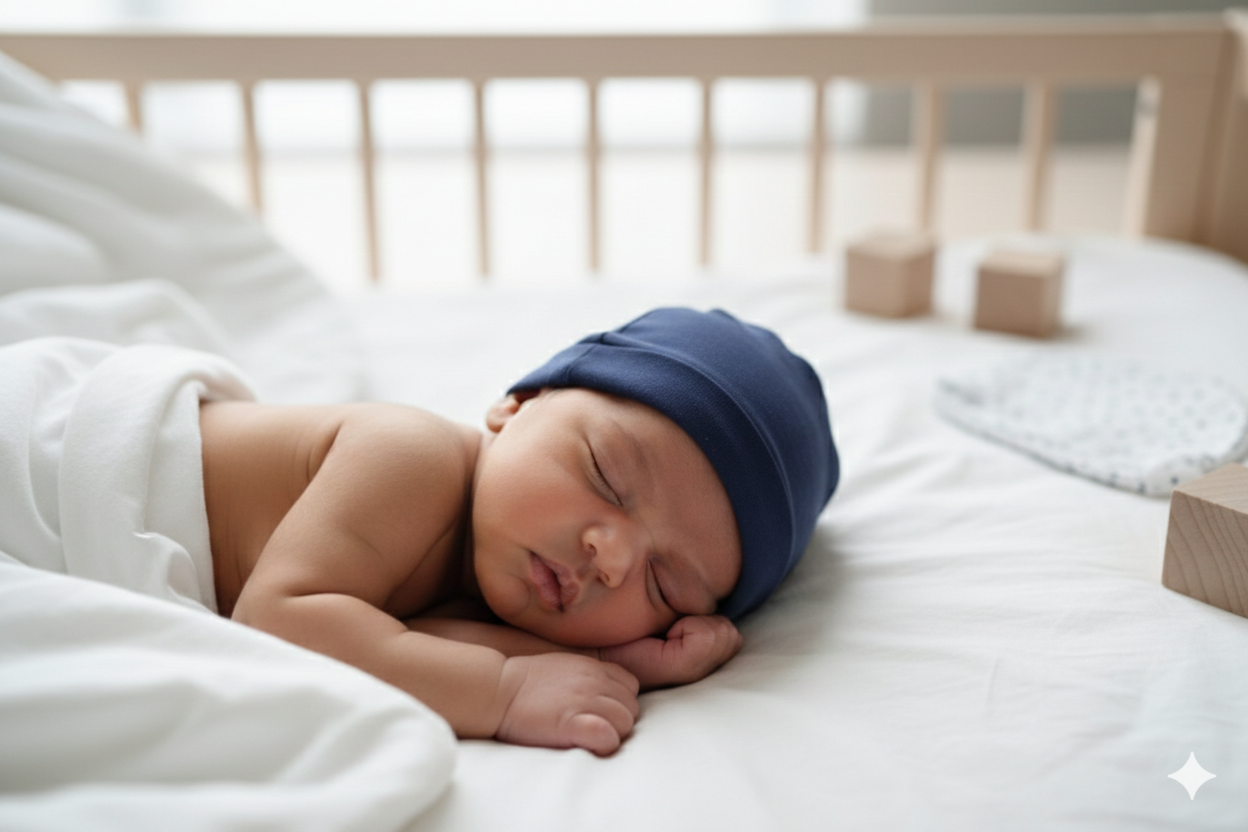 Soft Cotton Baby Caps – Multicolor Set