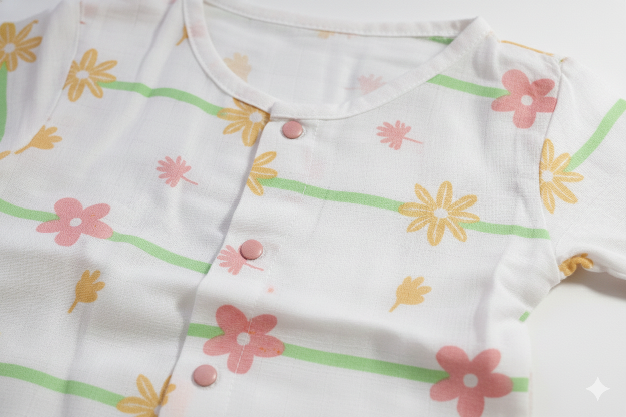 Muslin Half Sleeve Coord Set