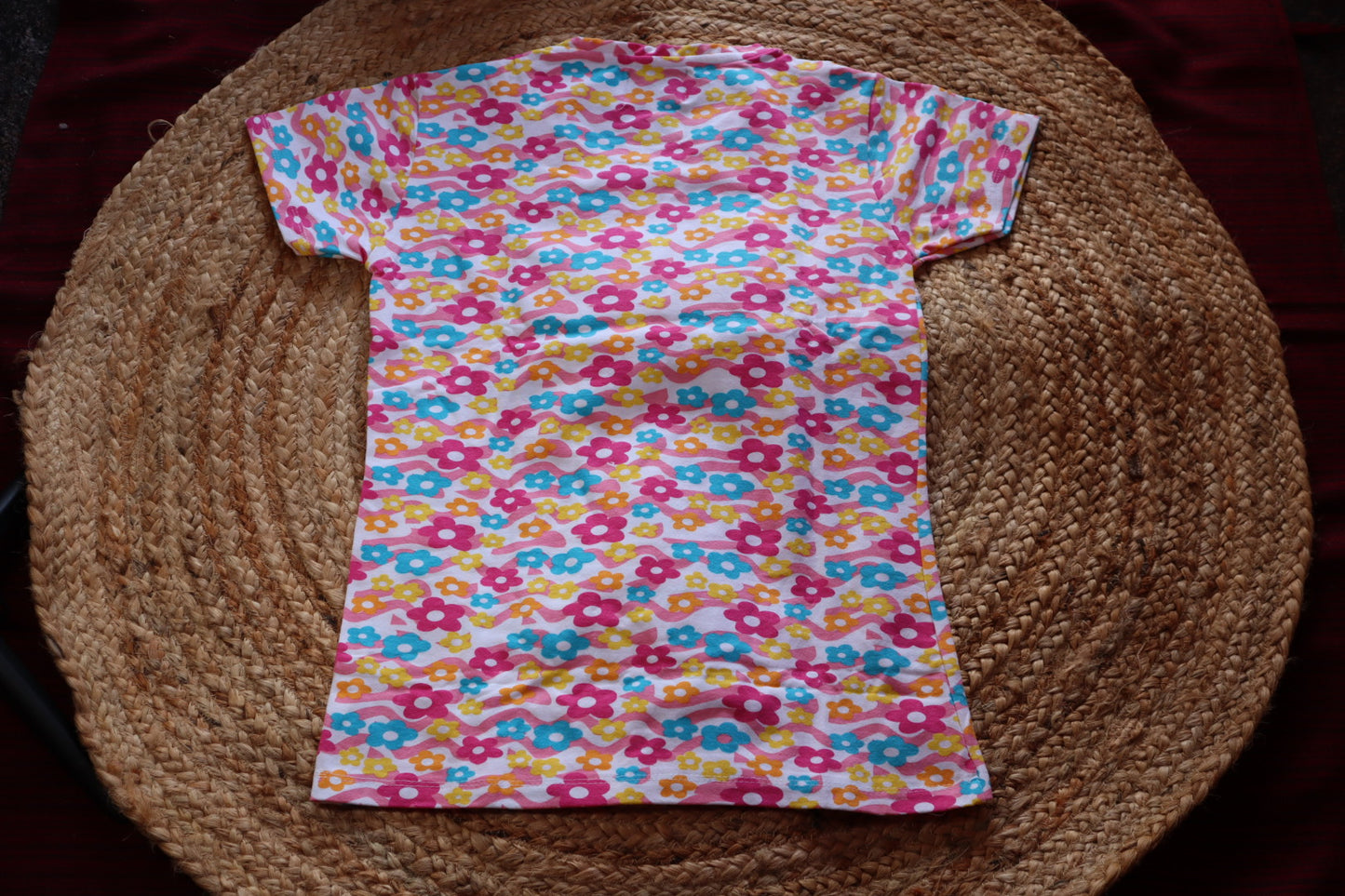 Cotton Baby Girl Co-ord Set – Floral Print T-Shirt & Pants
