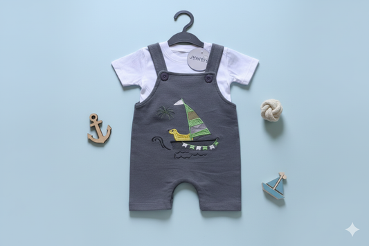 The Little Navigator Dungaree Set